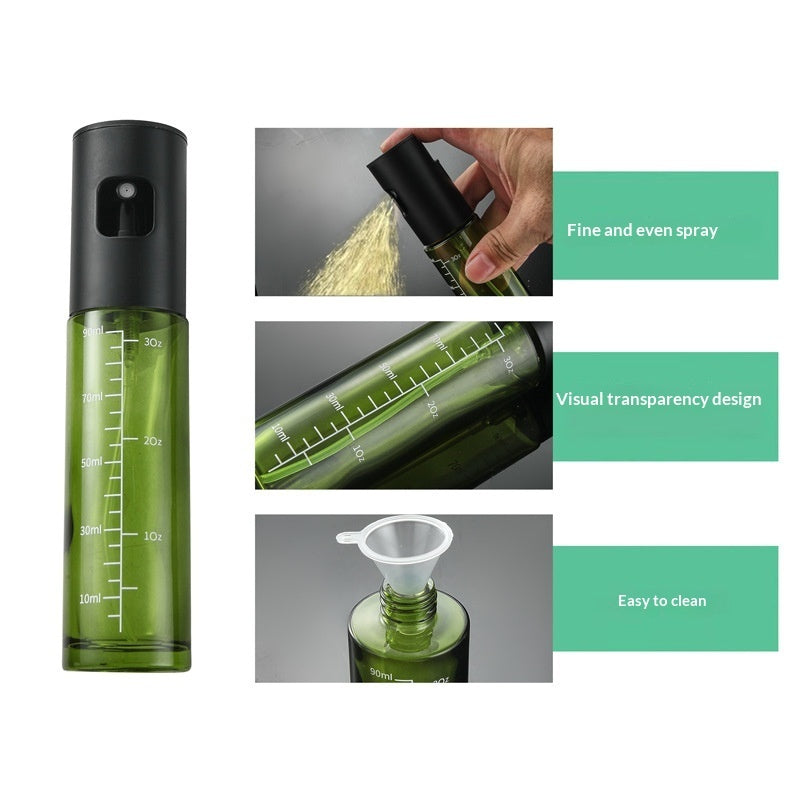 Blackout Oil Bottle Stainless Steel Mist Sprayer Glass Oil Spray Bottle
