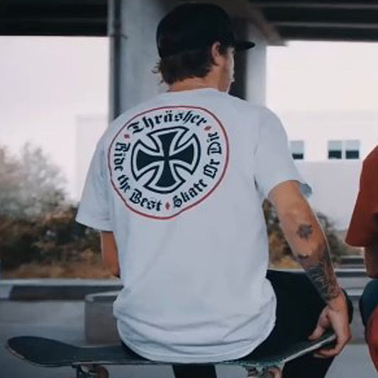 Skateboard short sleeve T-shirt